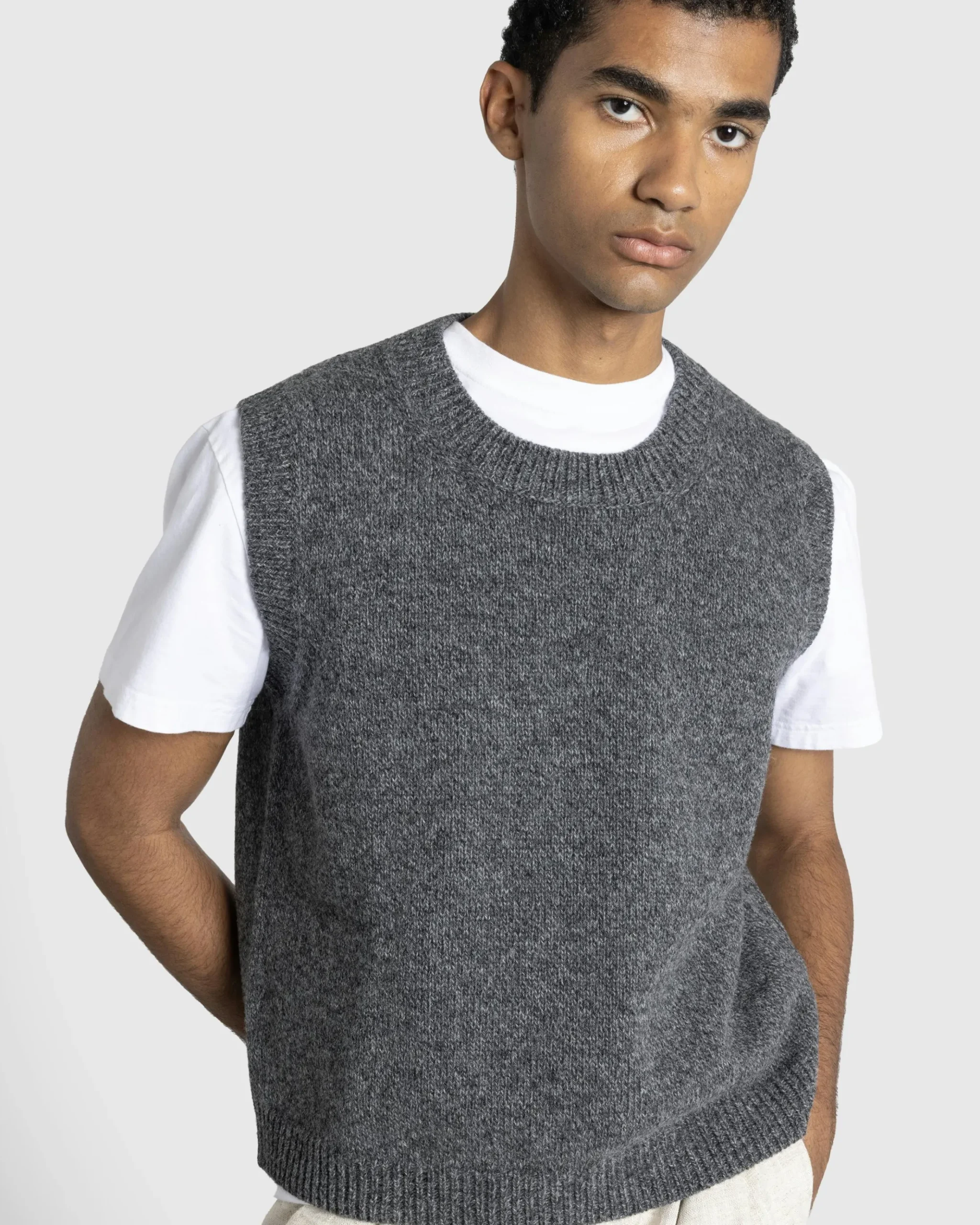 Best Maison Margiela Wool Gilet Dark Grey darkgrey