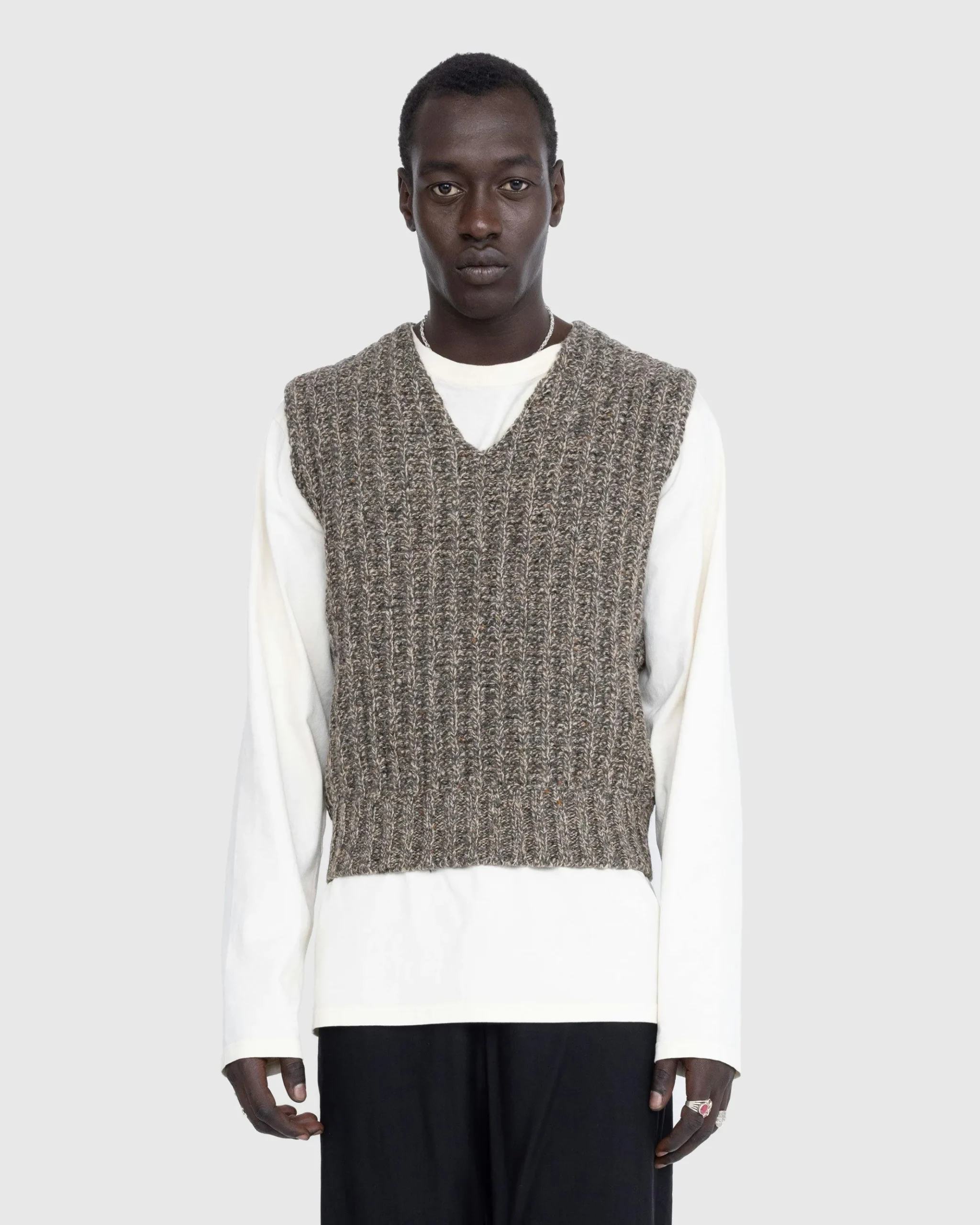 Discount Maison Margiela Wool Gilet Medium Brown mediumbrown