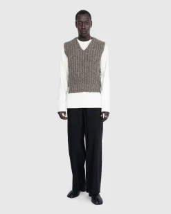 Discount Maison Margiela Wool Gilet Medium Brown mediumbrown