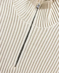Online Stone Island Wool Half-Zip Sweater natural