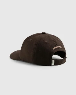 Cheap Sant Ambroeus Wool Logo Cap Dark Brown darkbrown