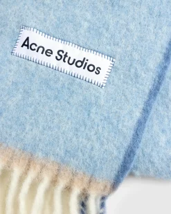Cheap Acne Studios Wool Mohair Scarf denimblue