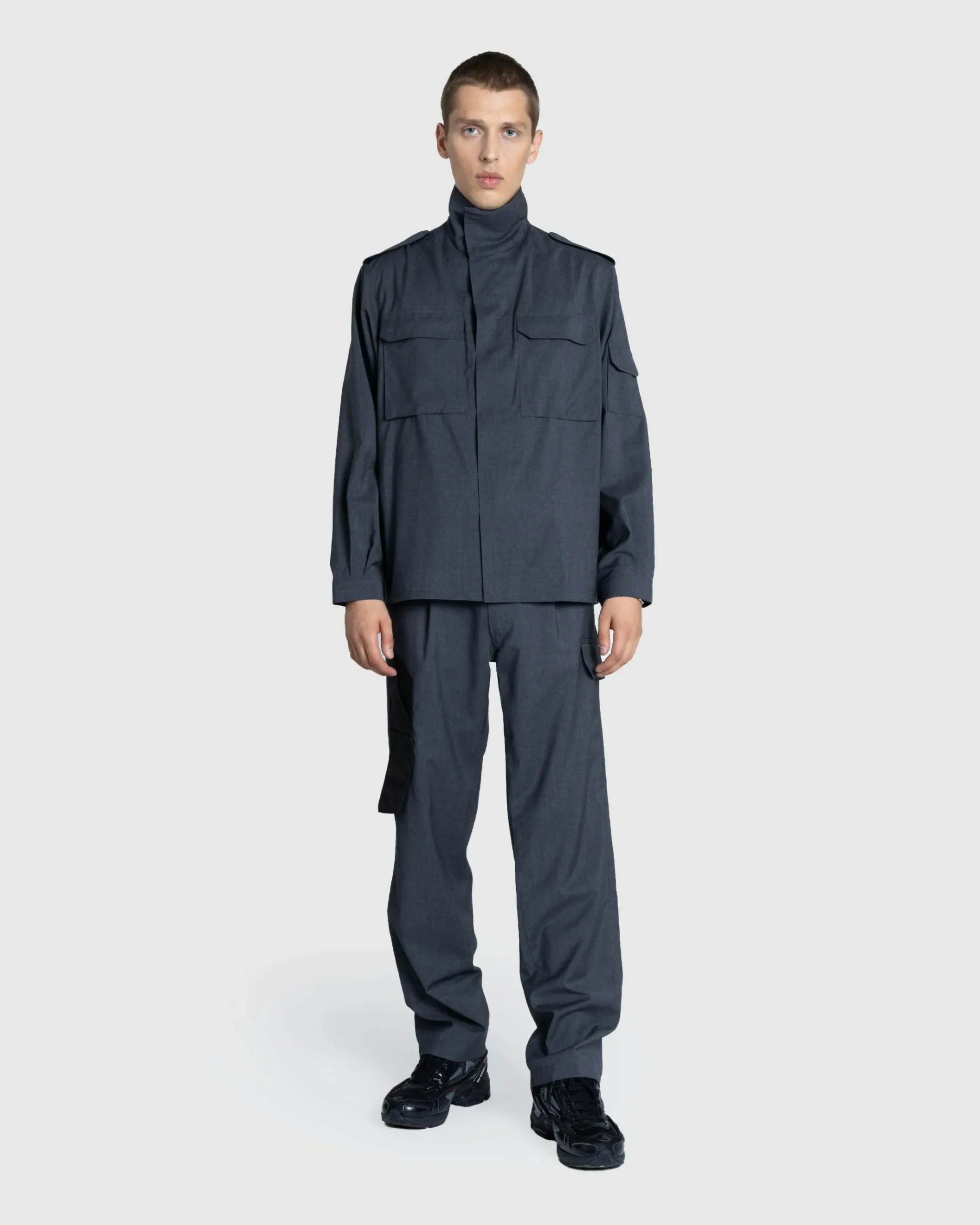 Store Olly Shinder Wool Overshirt grey