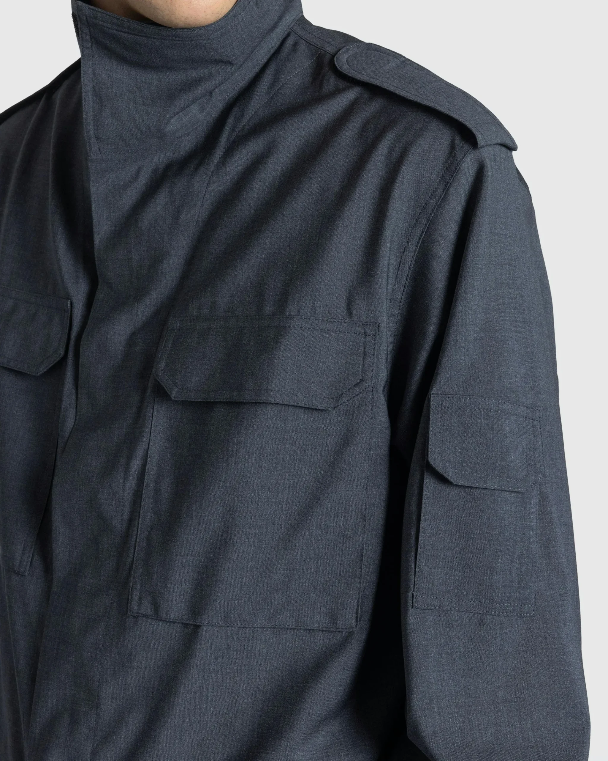 Store Olly Shinder Wool Overshirt grey