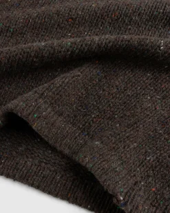 Cheap ERL Wool Polo Sweater Knit Dark Brown darkbrown