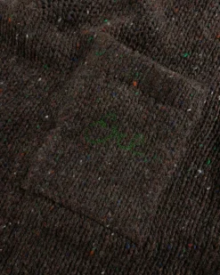 Cheap ERL Wool Polo Sweater Knit Dark Brown darkbrown