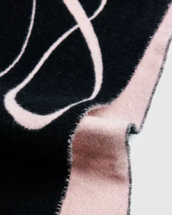 Best Jean Paul Gaultier Wool Scarf With Gaultier Signature Black/Pale Pink black/palepink