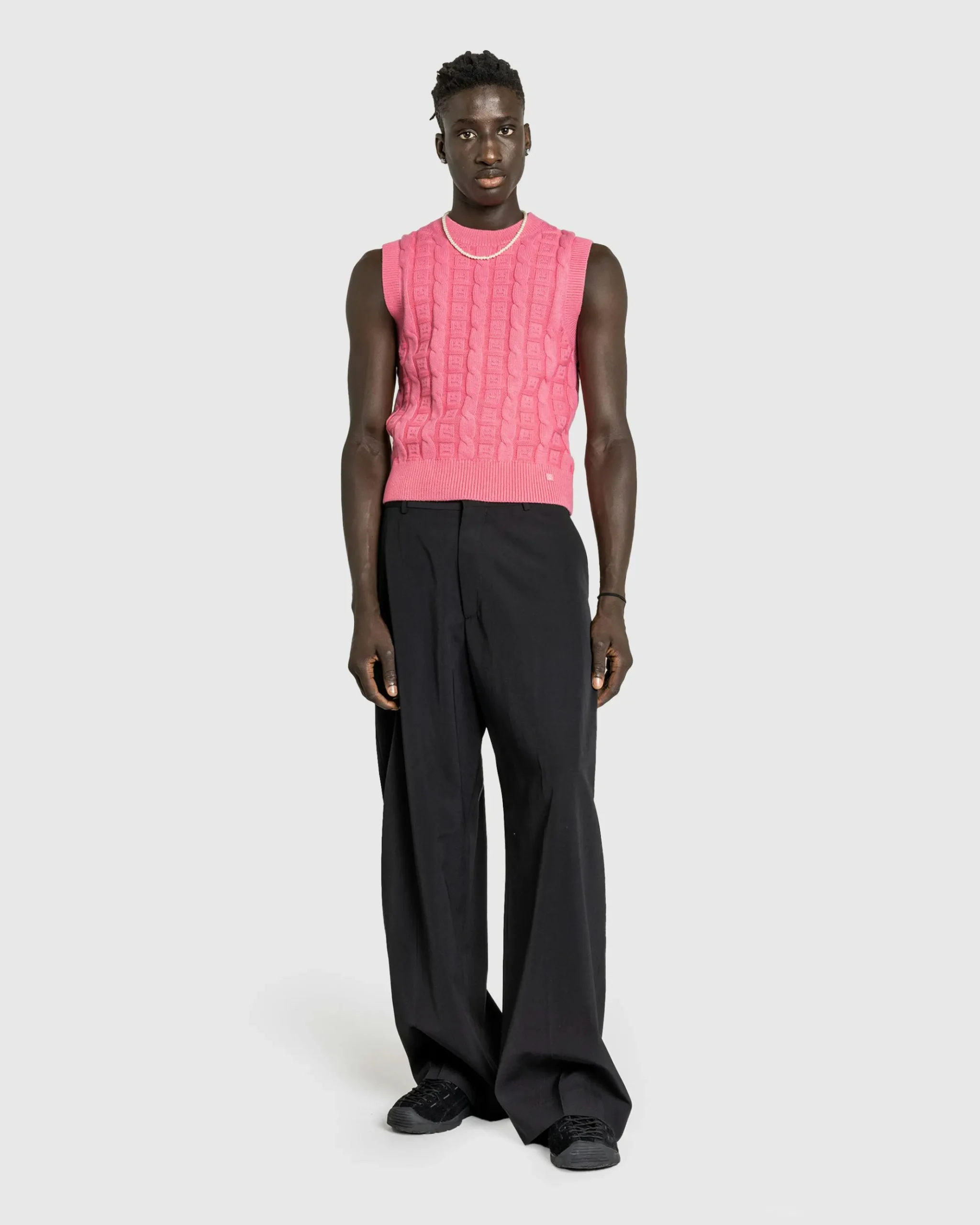 Cheap Acne Studios Wool Trousers black