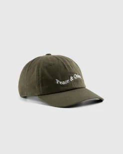 Hot Museum of Peace & Quiet Wordmark Dad Hat olive