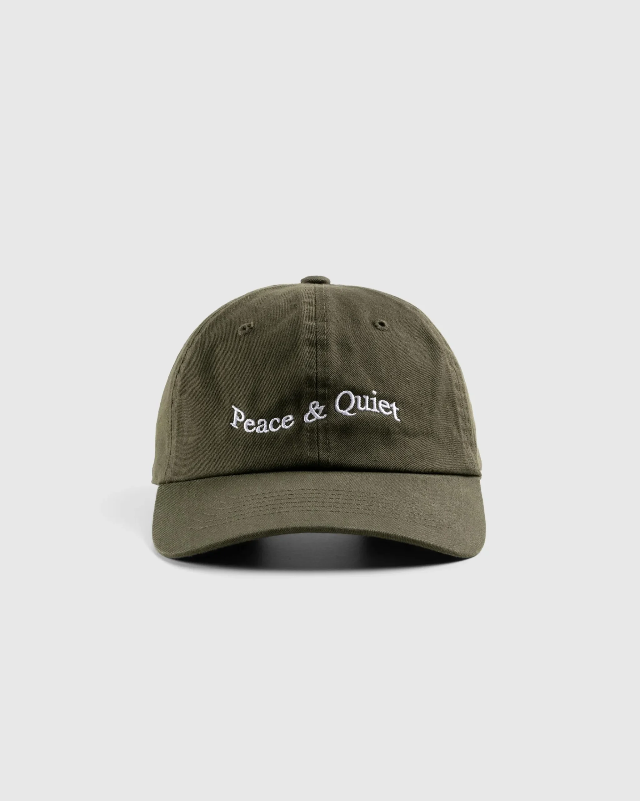 Hot Museum of Peace & Quiet Wordmark Dad Hat olive