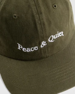 Hot Museum of Peace & Quiet Wordmark Dad Hat olive