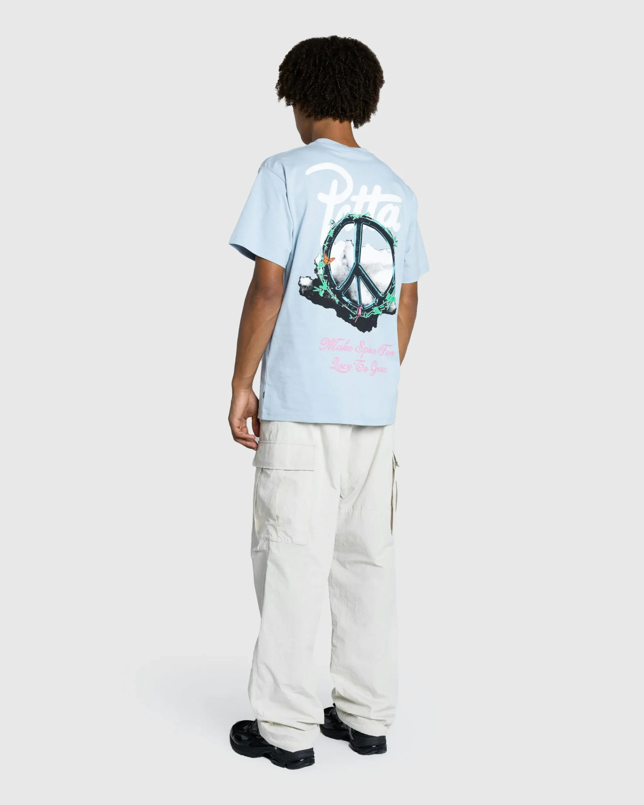 Online Patta Xerox Peace T-Shirt Dusty Blue dustyblue