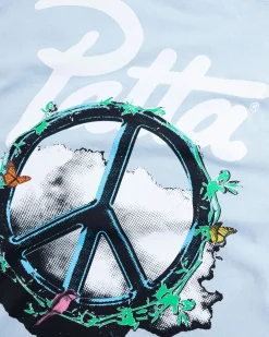 Online Patta Xerox Peace T-Shirt Dusty Blue dustyblue