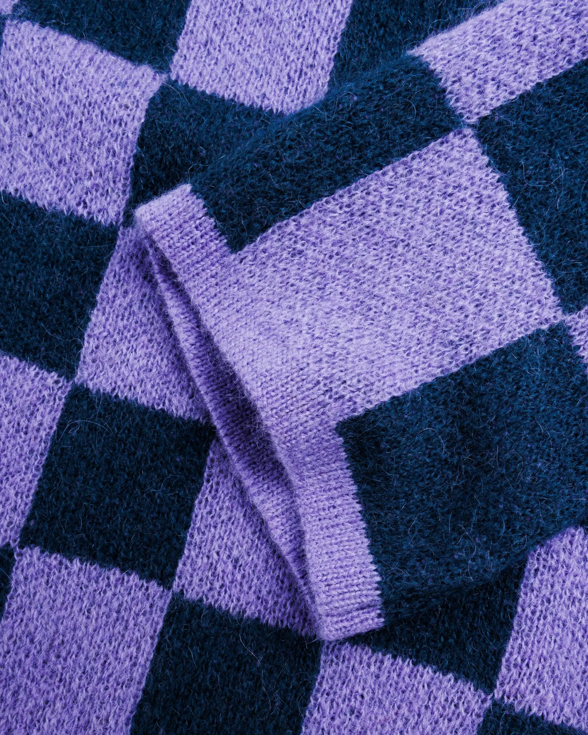 New Stockholm Surfboard Club Yoko Top Purple Check purplecheck