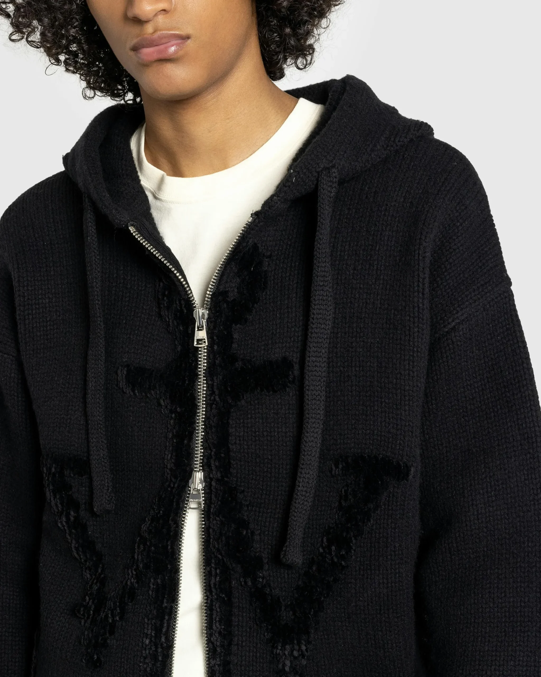 Store J.W. Anderson Zip Anchor Logo Hoodie black