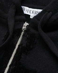 Store J.W. Anderson Zip Anchor Logo Hoodie black