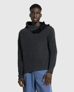 New Y/Project Zip Insert High Neck Pullover Dark Grey darkgrey