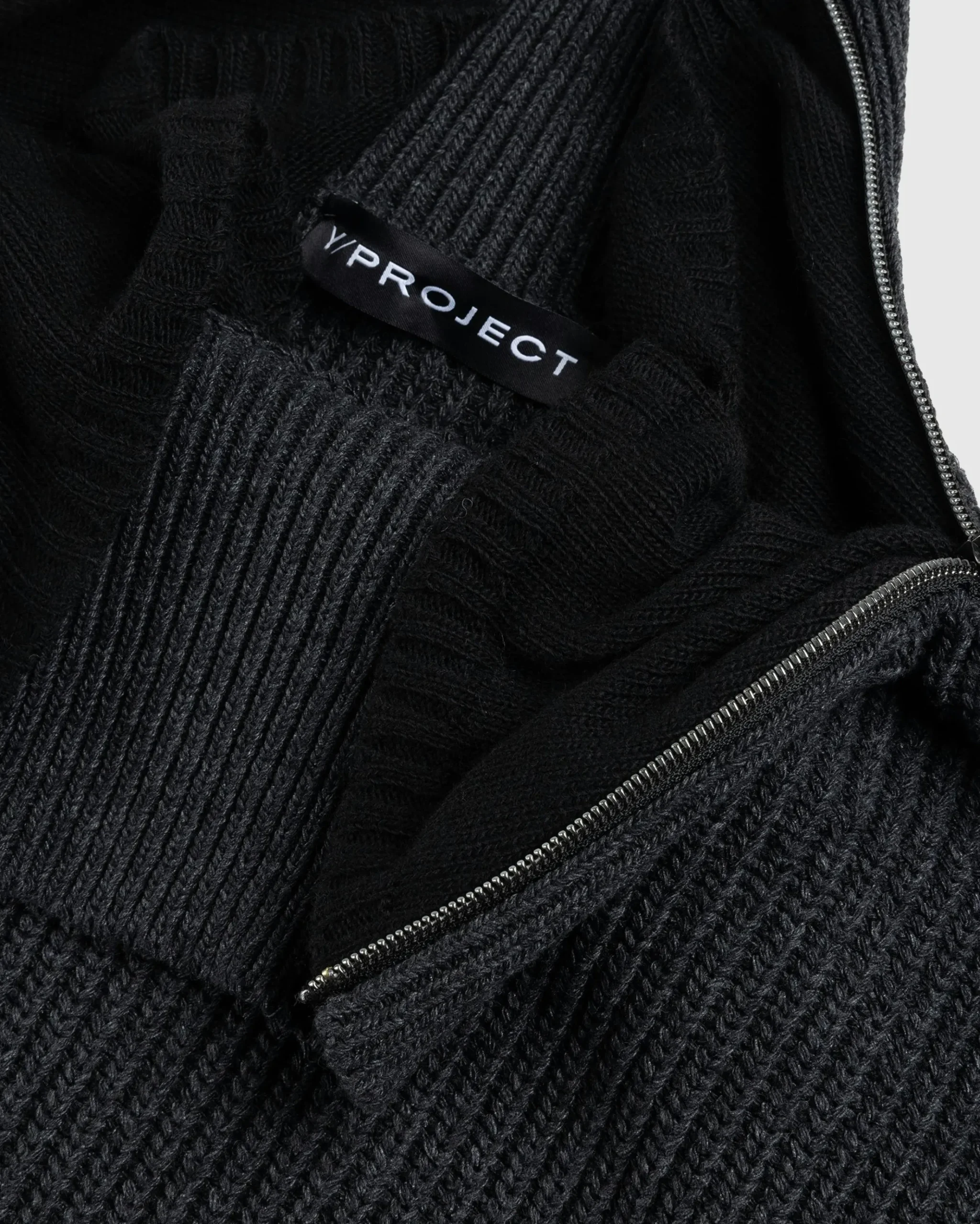 New Y/Project Zip Insert High Neck Pullover Dark Grey darkgrey