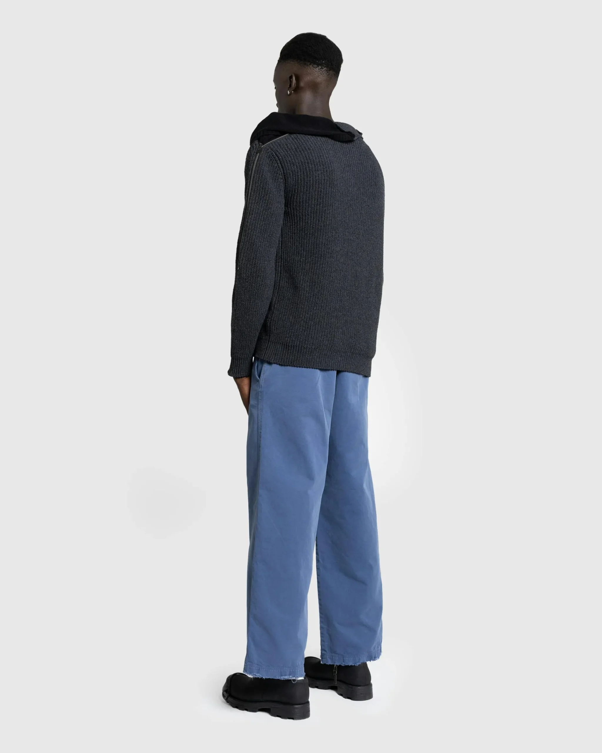 New Y/Project Zip Insert High Neck Pullover Dark Grey darkgrey