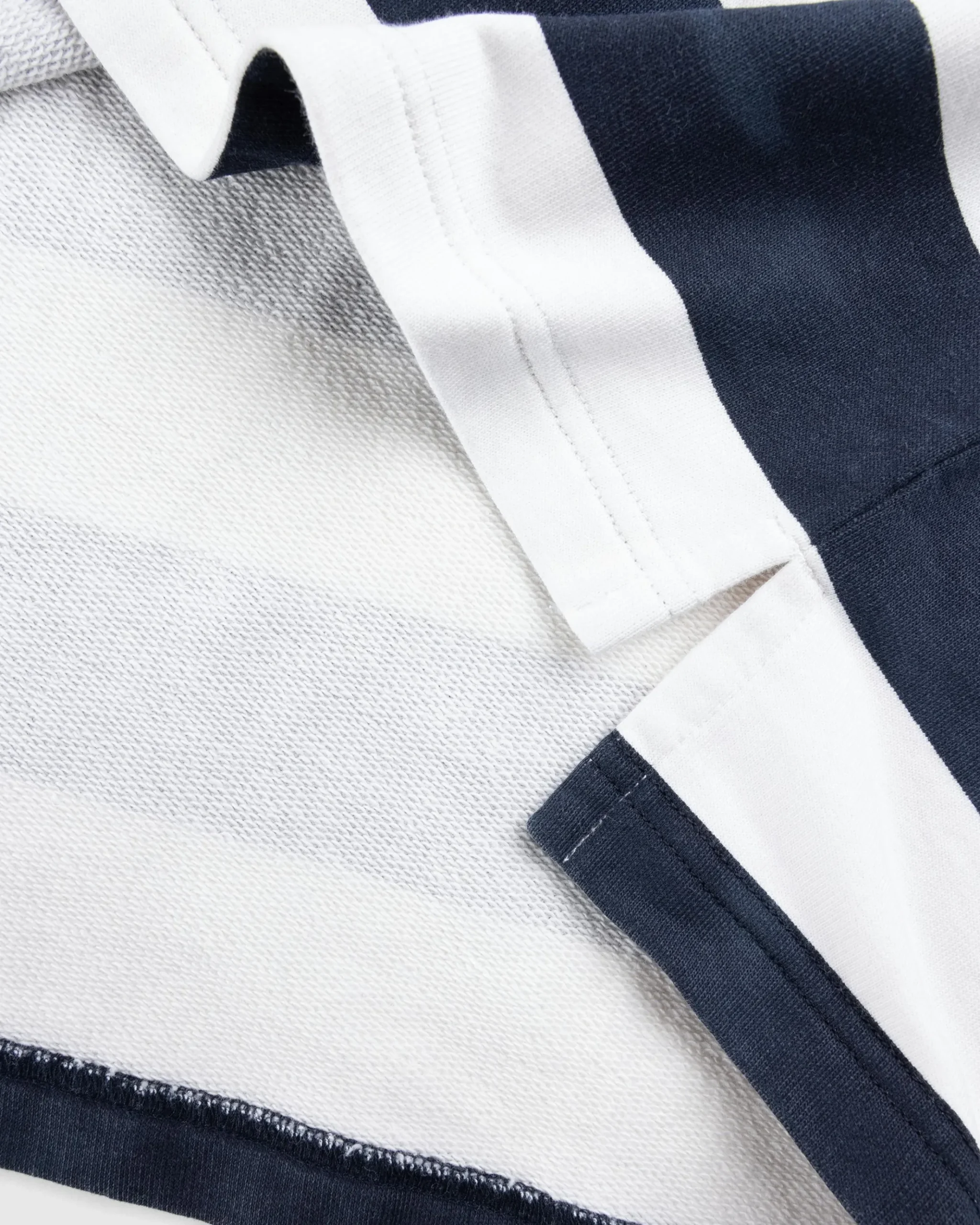 Best Sale Martine Rose Zip Up Polo Navy/White Stripe navy/whitestripe